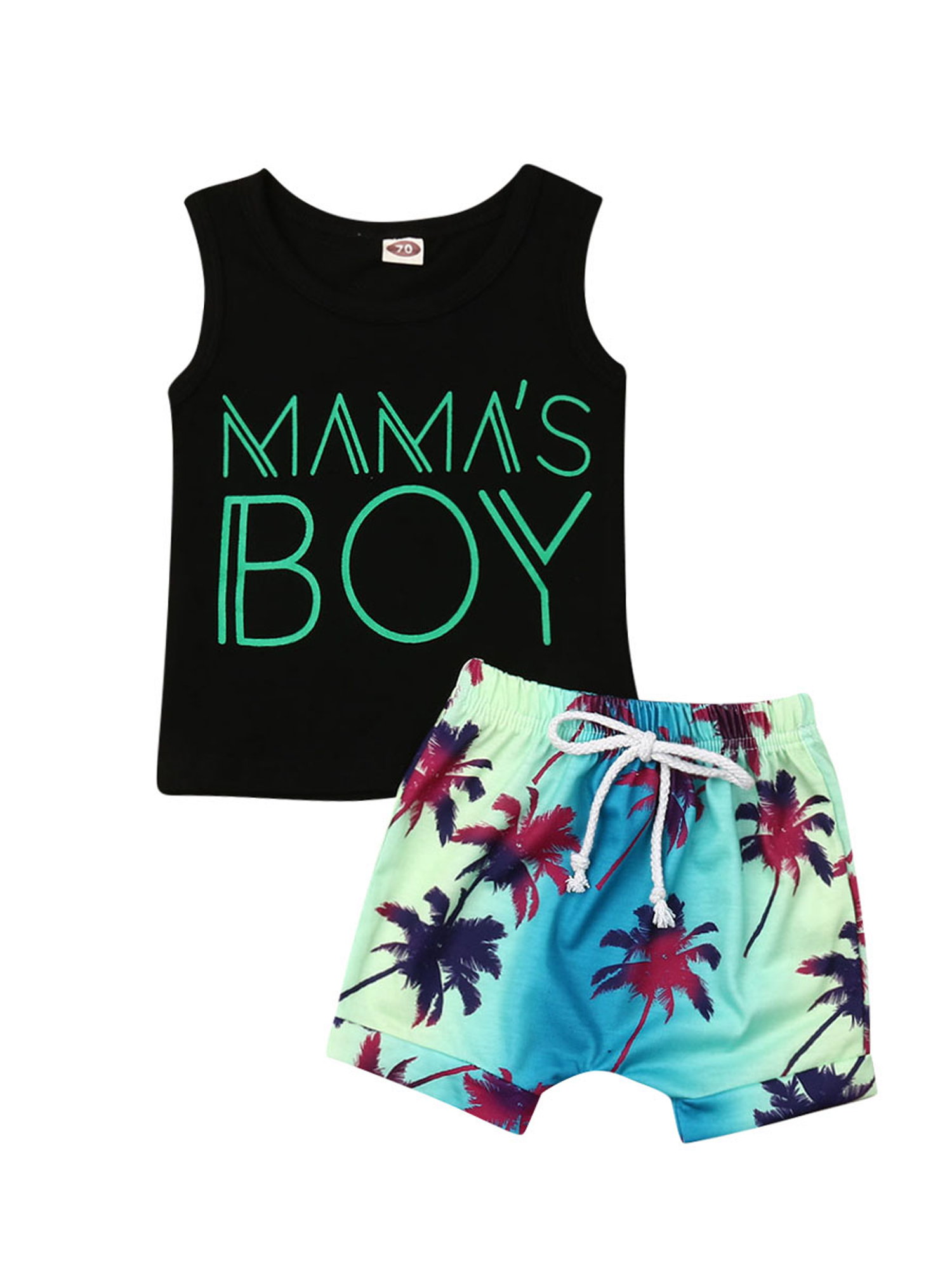 YOUNGER TREE Toddler Baby Boy Clothes Outfit Straight Outta Timeout Vest Camouflage Shorts Set Summer 2Pcs